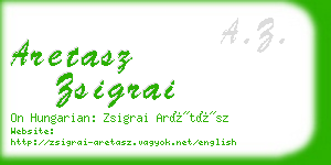 aretasz zsigrai business card
